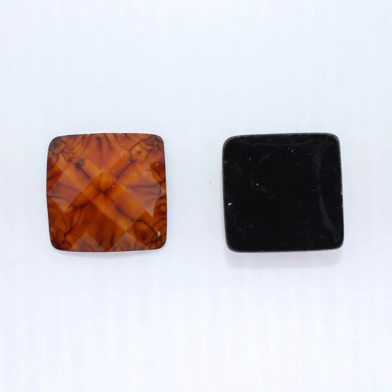 Chaton Para Colagem Quadrado Sextavado 16X16mm Em Resina Com 250Gr 108R - Laranja Escuro