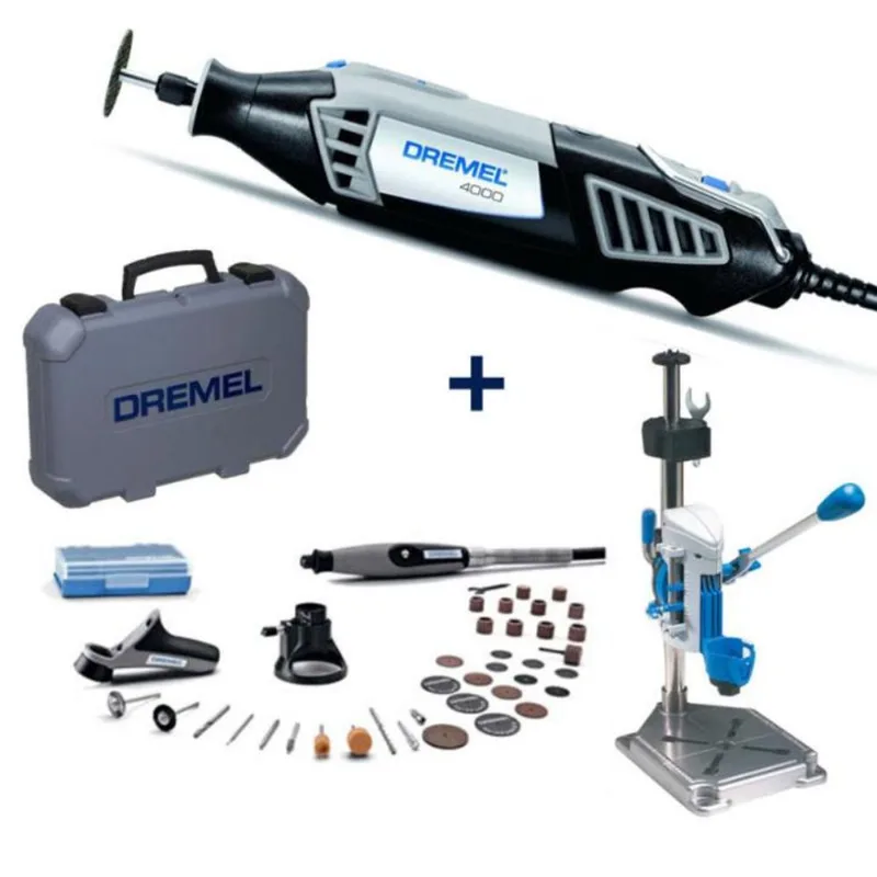 Retífica Dremel 4000 C/ 36 Acess. + 3 Acop.+ Maleta + 1 Sup. Vertical 220 + Mochila Exclusiva Dremel