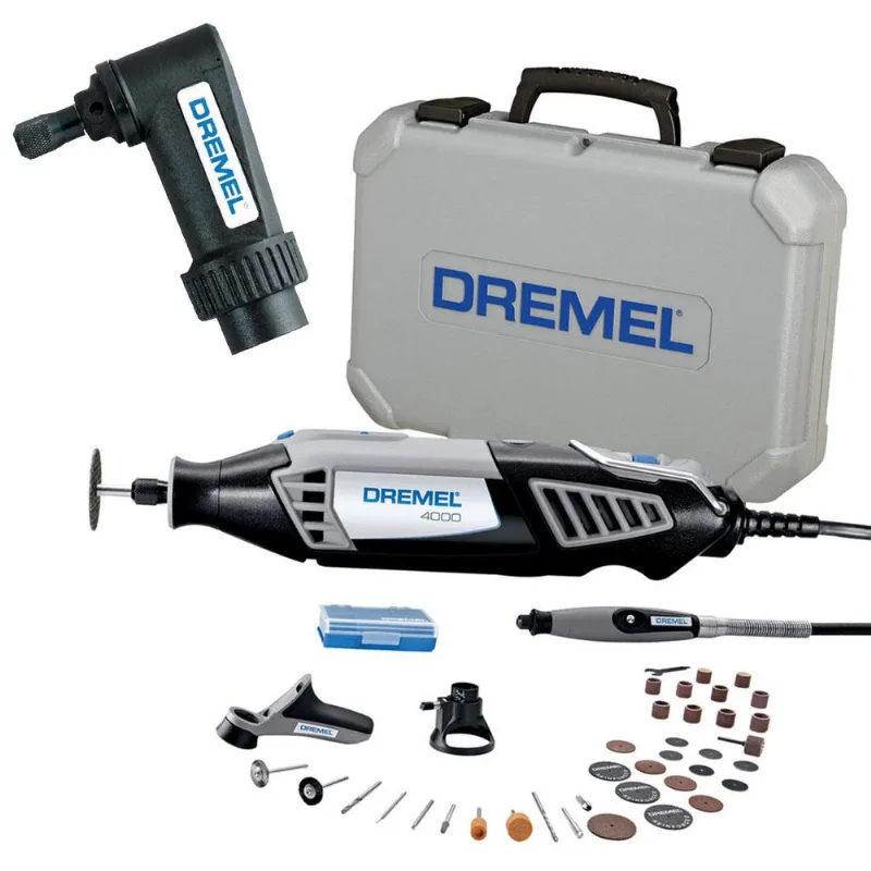 Retífica Dremel 4000 C/ 36 Acess. + 3 Acop. + 1 Acop. P/ Ângulo Reto 575 Dremel