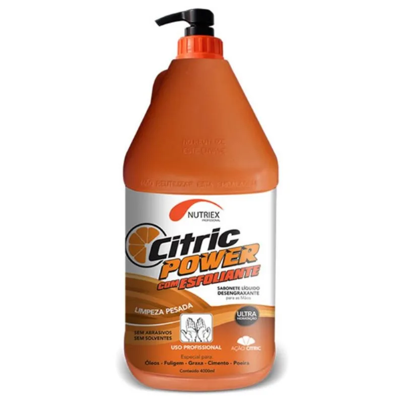 Sabonete Líquido Desengraxante Citric Power C/ Esfoliante 4 Litros Nutriex