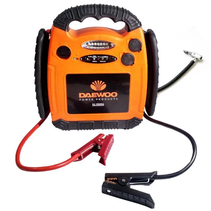 Auxiliar De Partida 4 Em 1 900a 12v C/ Iluminação, Compressor De Ar E Carregador Usb Dajs900a Daewoo