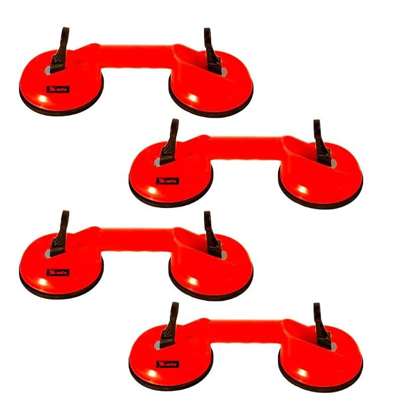 Kit Com 4 Ventosas Duplas Com Capacidade De 80 Kg Cada Mtx