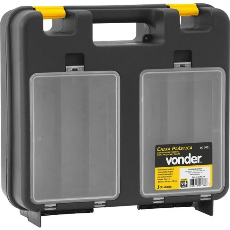 Caixa Plástica 14 POL para Furadeira 34 x 34 x 13 CM VD 7001 VONDER