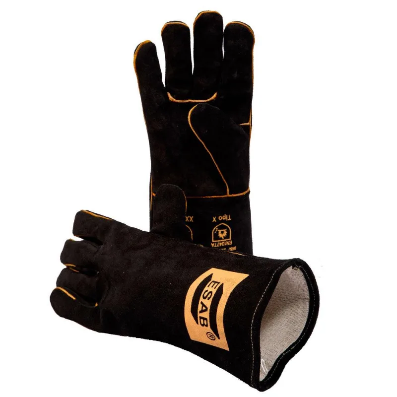 Luva Térmica Para Soldador Em Raspa Heavy Duty Black Esab