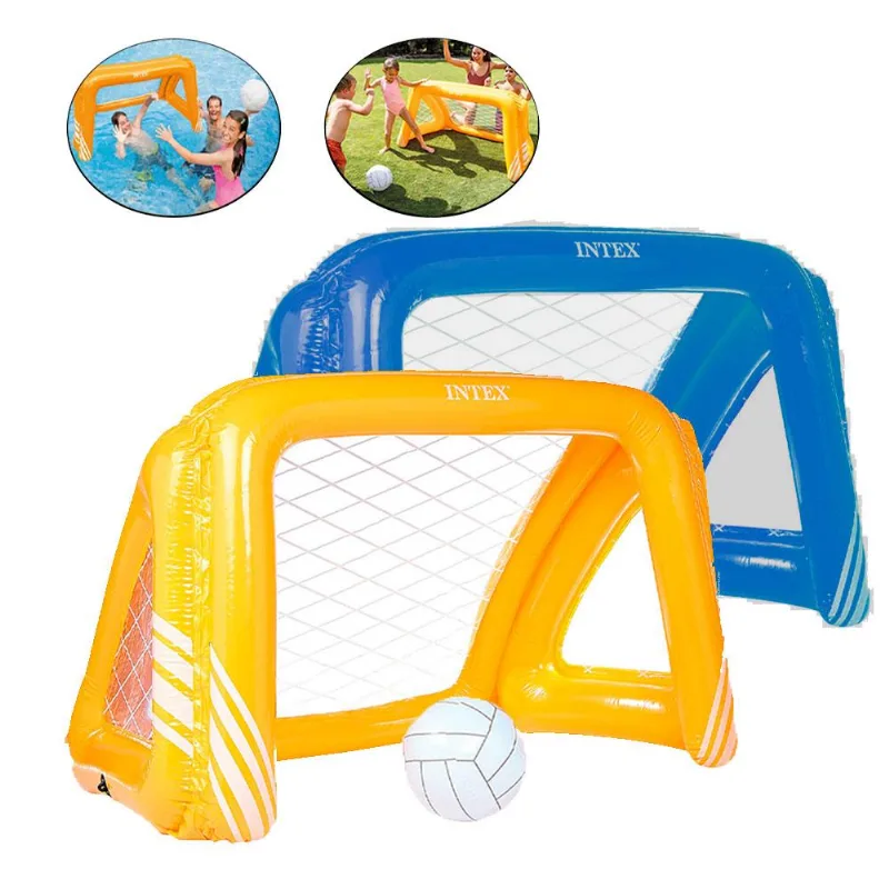 Kit 2 Trave Polo Aquático Para Piscina Com Bola E Rede 5850799 Intex