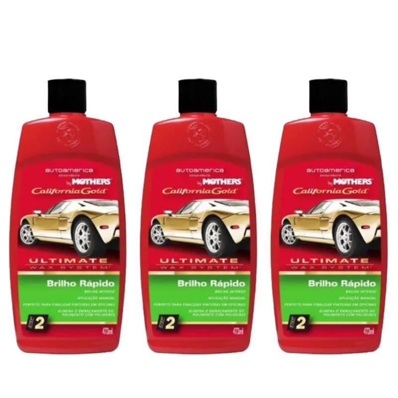Pacote Com 3 Unidades Brilho Rápido Sem Silicone Mothers