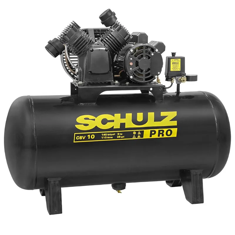 Compressor de Ar 2HP 10 Pés 110 Litros Monofásico Pro CSV 10/110 Schulz 110V
