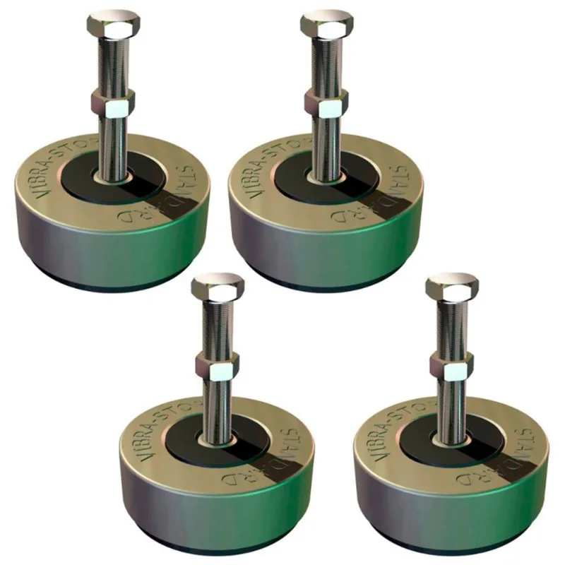 Vibra-stop Standard Antivibratório 1500 Kg / 6000 Kg Rosca 1/2 Pol Std12 Kit 4 Peças Vibra-stop