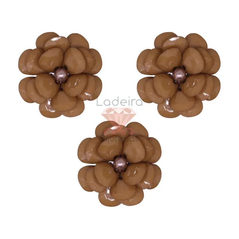 Flor Com Peneira 55Mm Com 50 Peças 059 - Marrom 1