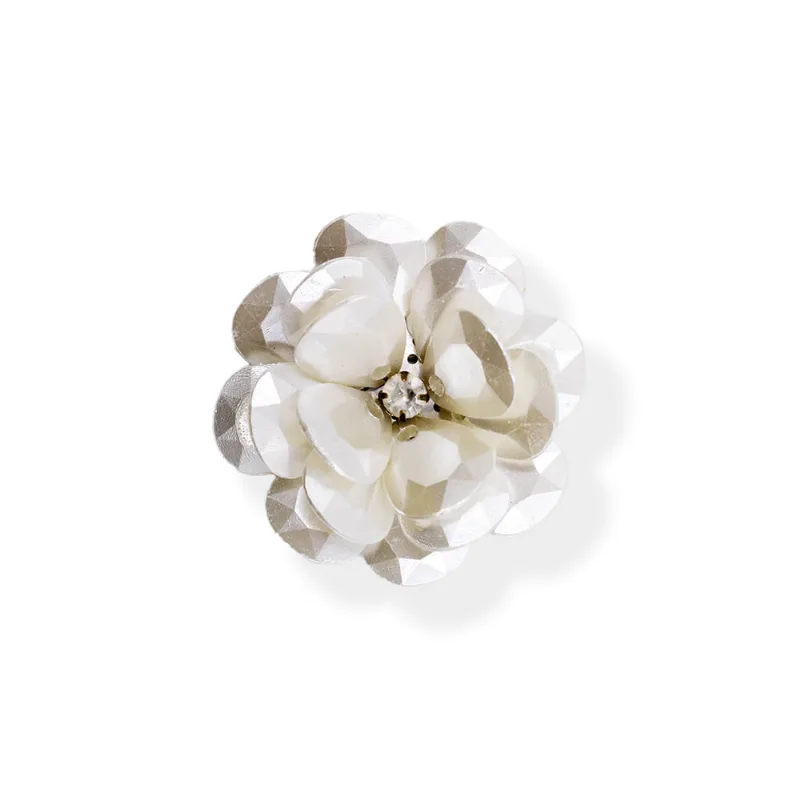 Flor Com Peneira 55Mm Com 50 Peças 301 - Branco Off