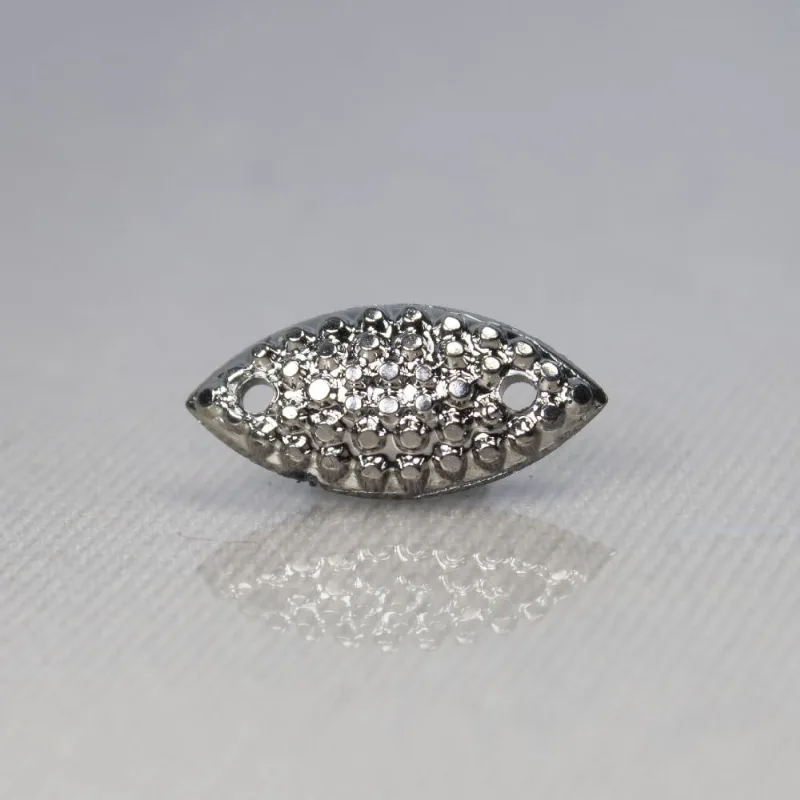 Chaton Para Costura Navete Trabalhado 7X15mm Em Acrilico Com 500Gr 036B - Metal Gun 036
