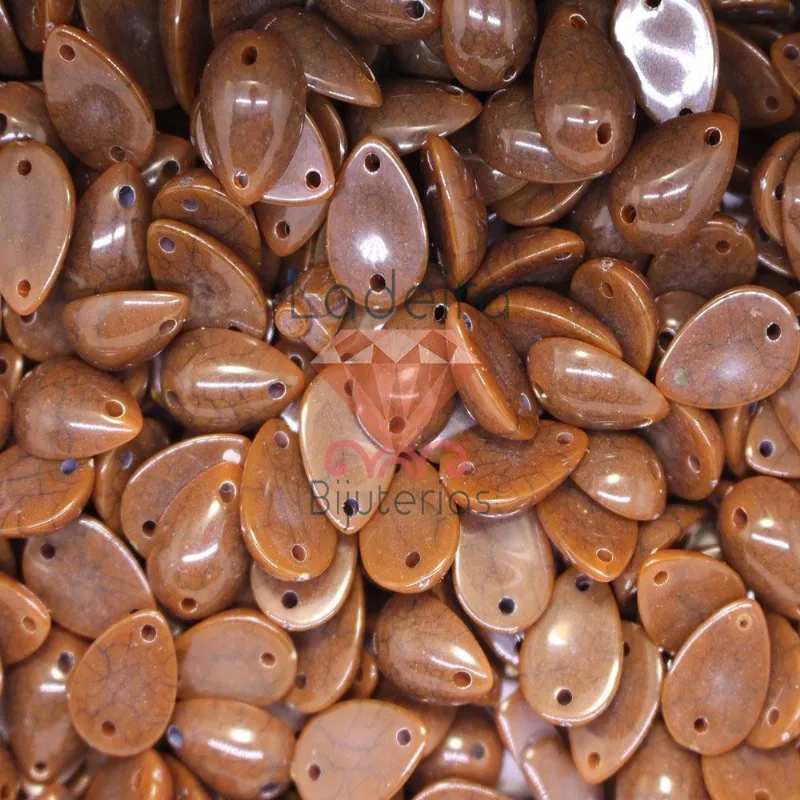 Chaton Para Costura Gota Rajada 10X14mm Em Acrilico Com 250Gr 156 - Marrom 156