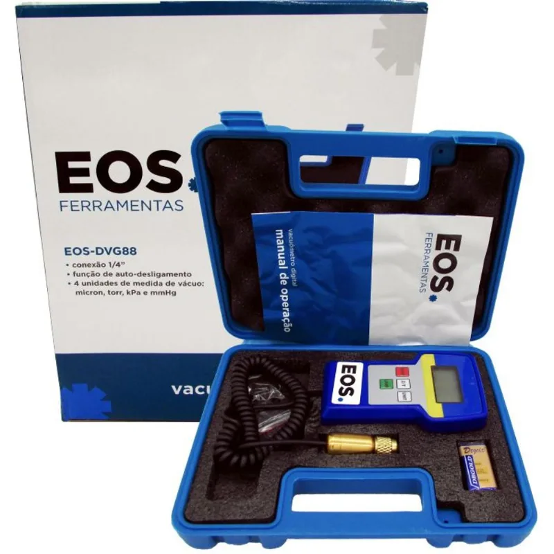 Vacuometro Digital Eos Dvg88 Para Sistemas De Refrigeração