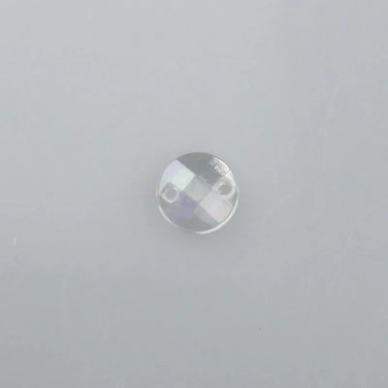 Chaton Para Costura Redondo Sextavado Irisado 08Mm Em Acrilico Com 250Gr 079 - Cristal Ab 079