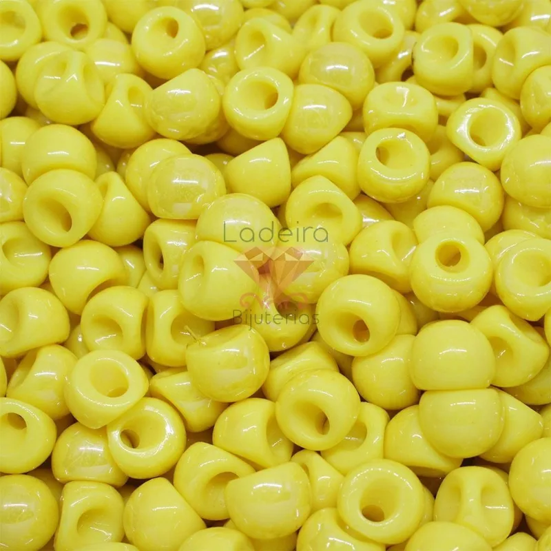 Botão Perolado Irisado 12Mm 250G 022 - Amarelo 22