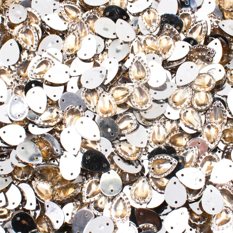 Chaton Para Costura Gota Com Borda 10X14mm Em Acrilico Com 250Gr 021 - Mel 021