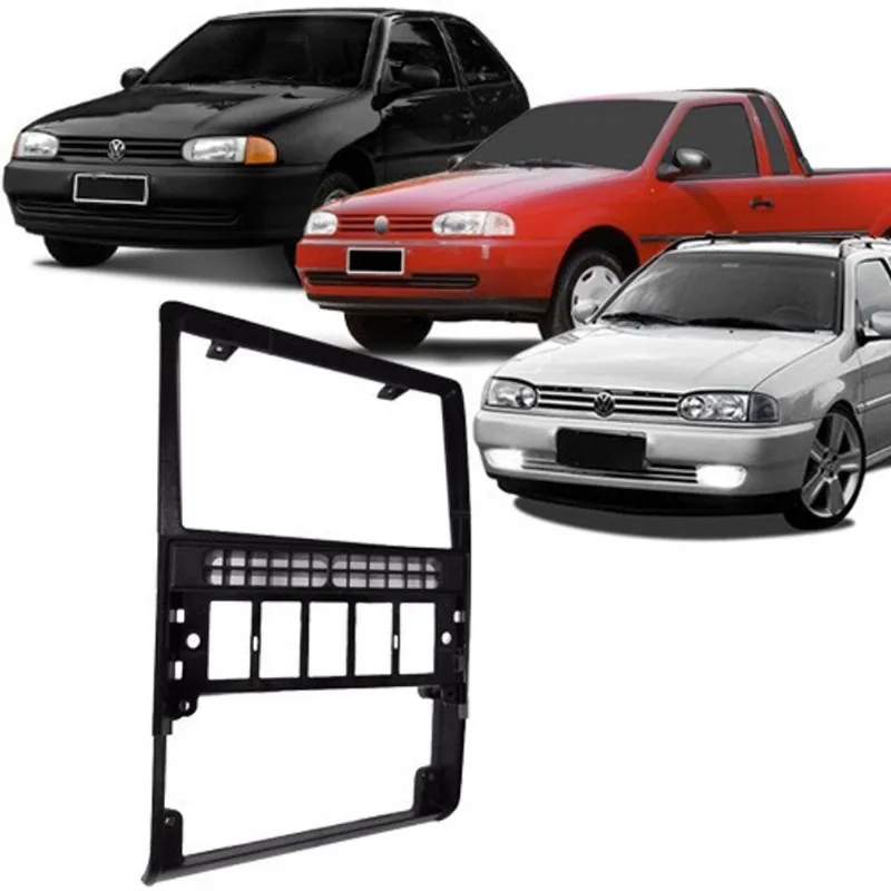 Moldura Painel 2 Din dvd Gol Saveiro Parati G2 1995 à 1999 Bola Expex Preta