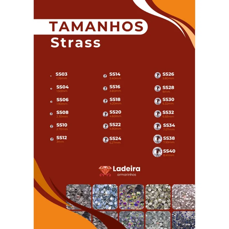 STRASS SS34 EM RESINA COM 720 PEÇAS 019 - Verde-19