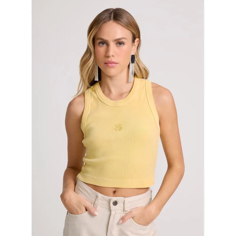 Regata Cropped Irina Amarelo John John Feminina GG