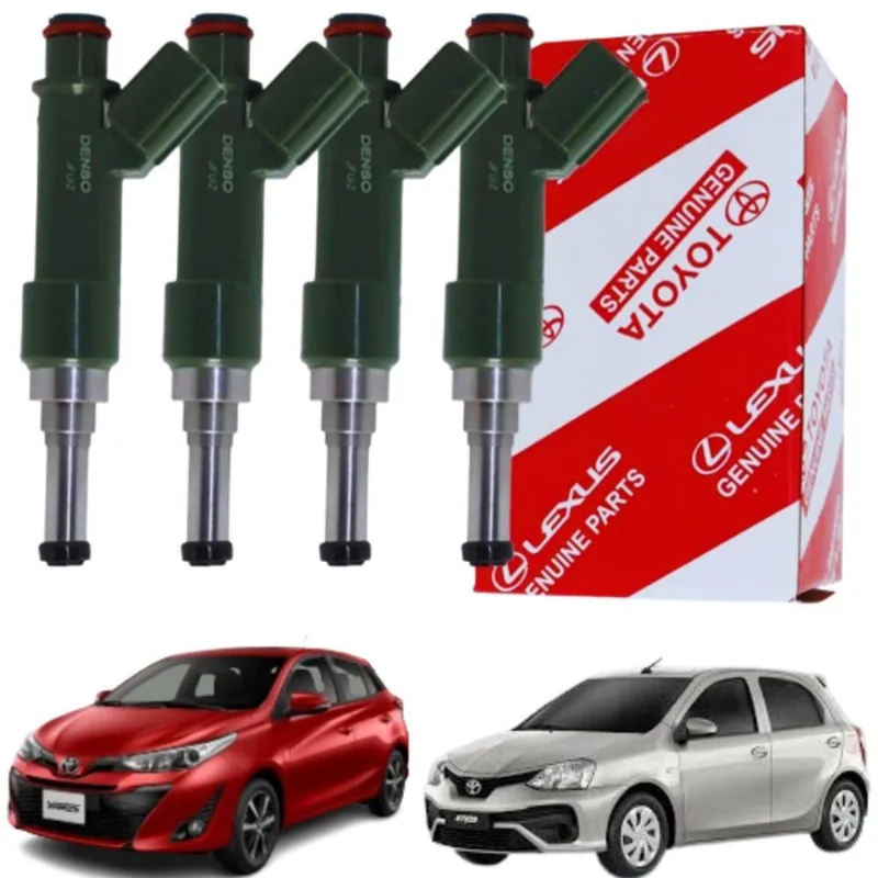 4 Bicos Injetor Toyota Yaris Etios 1.3 1.5 2013 A 2021 Denso