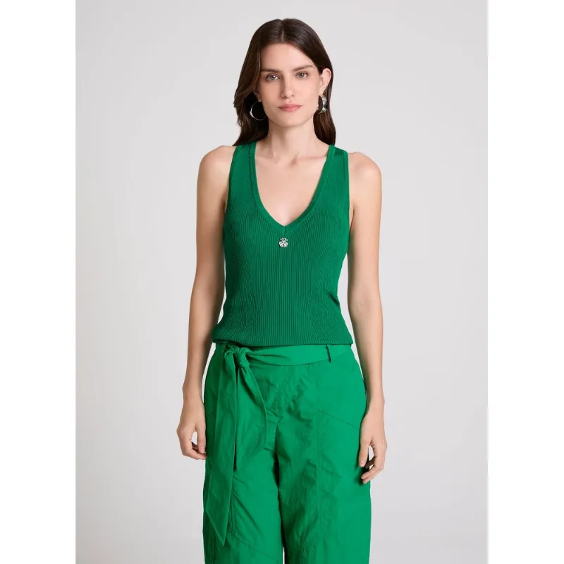 Regata Justa Ellie Decote V Verde John John Feminina P
