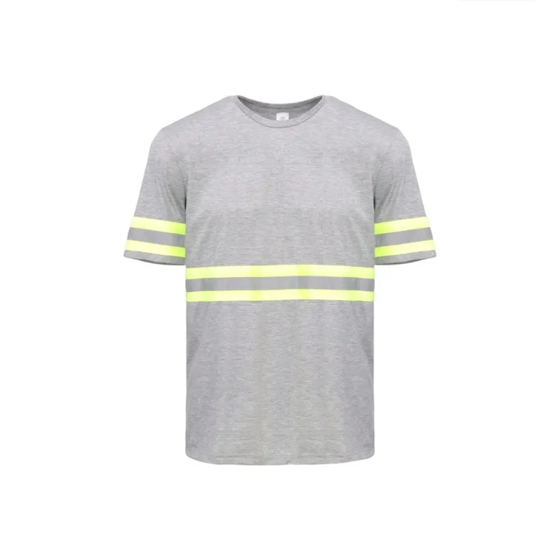 Camiseta Poliéster Cinza Manga Curta Refletiva Amalfis Camiseta Poliéster Cinza Manga Curta Refletiva Tam M Amalfis