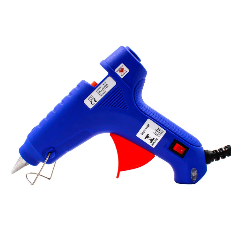 Pistola De Cola Quente Profissional Ladeira 60W 042 - Azul 42