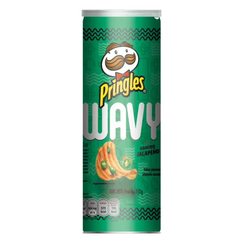 SALGADINHO DE BATATA PIMENTA JALAPEÑO PRINGLES WAVY TUBO 112G - PRINGLES