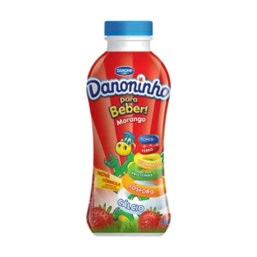 Iogurte Integral Morango Danoninho Garrafa 900g - DANONE