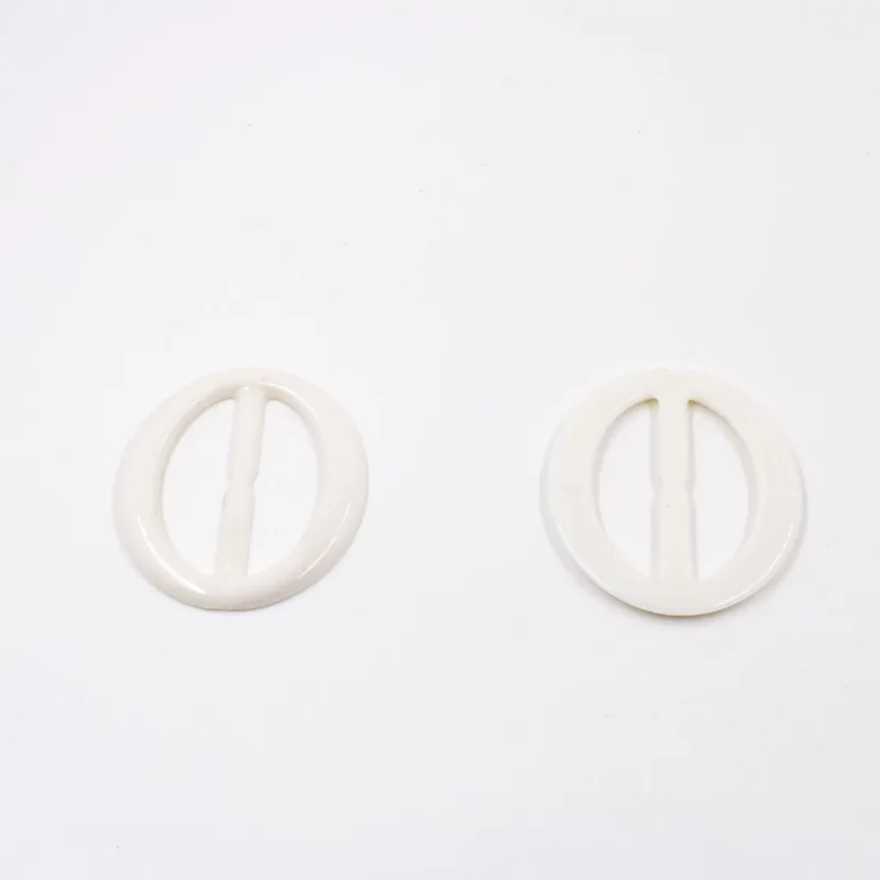 Fivela Redonda De Plastico 65X50mm 100Pc 209 - Branco Z9
