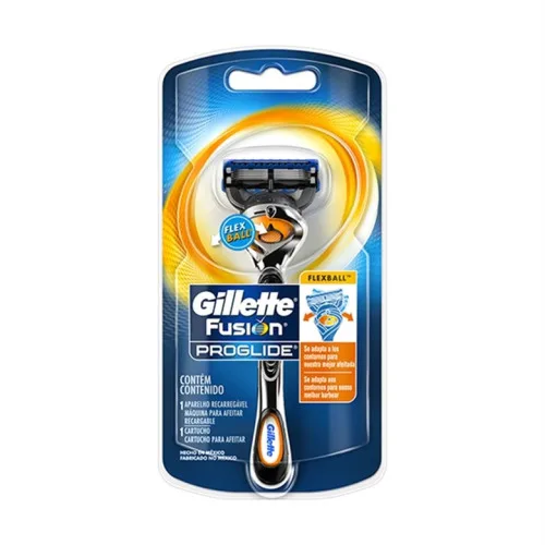 Aparelho Recarregável E Carga Para Barbear Gillette Fusion Proglide - GILLETTE