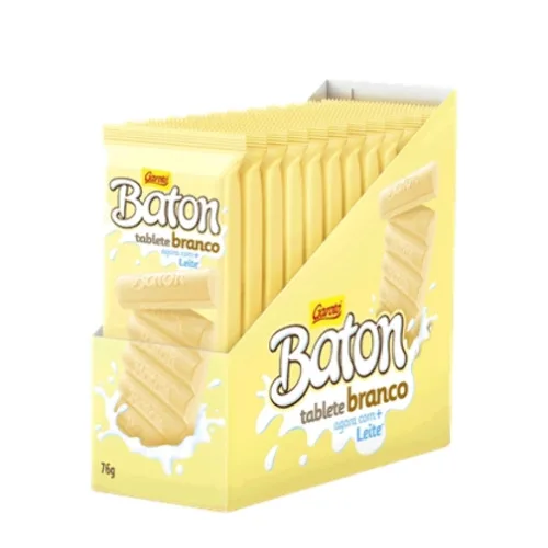 Chocolate Baton Tablete Branco 12unidade X - GAROTO