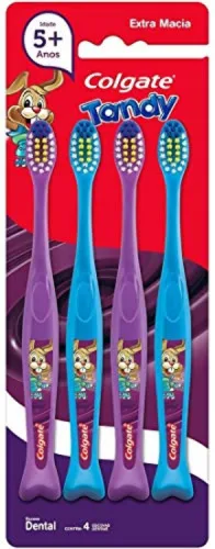 Escova Dental Extra Macia Colgate Tandy 4 Unidades - COLGATE