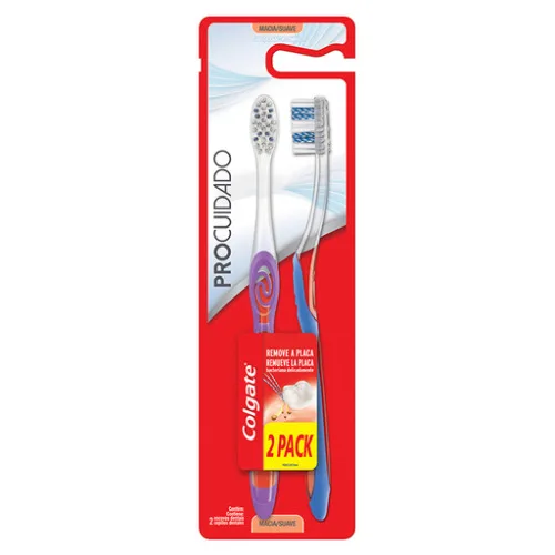 Escova Dental Macia Colgate Pro Cuidado 2 Unidades - COLGATE