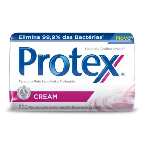 Sabonete Em Barra Antibacteriano Cream Protex Cartucho 85g - PROTEX