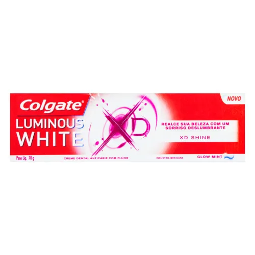 Creme Dental Glow Mint Colgate Luminous White Xd Shine Caixa 70g - COLGATE