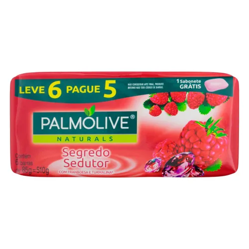 Pack Sabonete Em Barra Segredo Sedutor Palmolive Naturals Cartucho 510g Leve 6 Pague 5 Unidades - PALMOLIVE