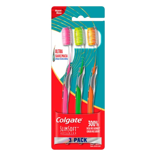 Escova Dental Ultra Macia Colgate Slim Soft 3 Unidades - COLGATE