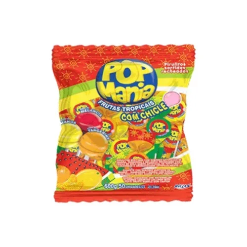 Pirulito Pop Mania Frutas Tropicais - TROPICA
