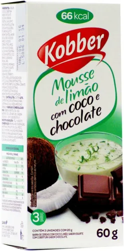 Bar Cereais Kobber Mousse Limao C/3 60g - KOBBER