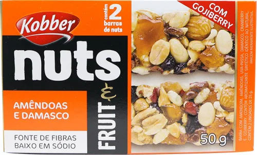 Barra Nuts Kobber 25g Amendoas E Damasco - KOBBER