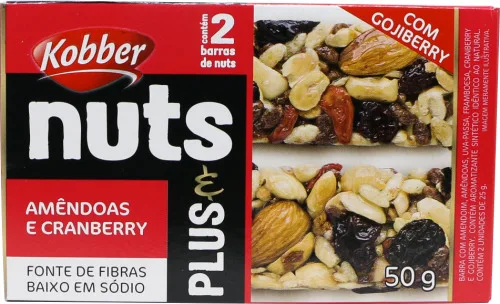 Barra Nuts Kobber 25gamendoas E Cramberry - KOBBER