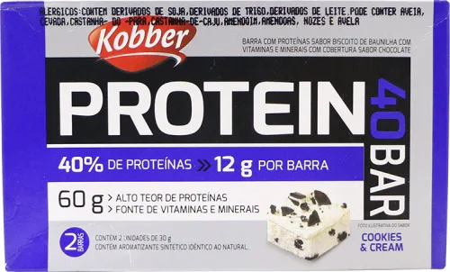 Bar Proteina Kobber Cookies Cream 60g - KOBBER