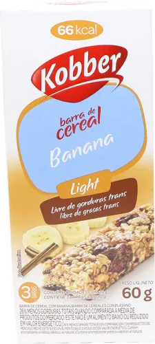 Cereal Barra Kobber Light C/3 Banana - KOBBER