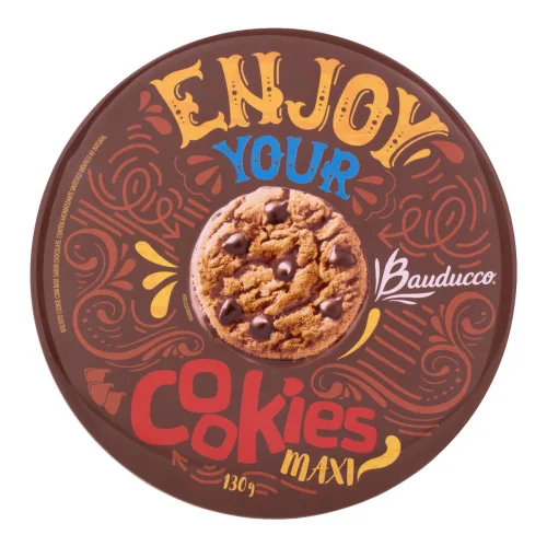Biscoito Cookie Chocolate Bauducco Maxi Lata 130g - BAUDUCCO