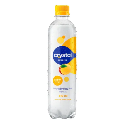 ÁGUA SABORIZADA COM GÁS MANGA CRYSTAL SABORES GARRAFA 510ML - CRYSTAL