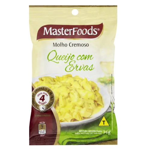 Molho Cremoso Queijo Com Ervas Masterfoods Pacote 34g - MASTERFOODS