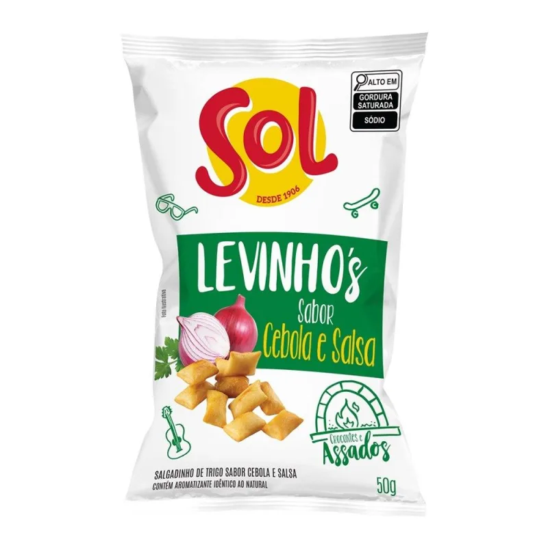 Biscoito Salgadinho Levinhos Cebola E Salsa 50g - Não Informado