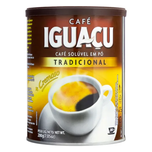 Café Solúvel Em Pó Tradicional Café Iguaçu Lata 200g - IGUACU