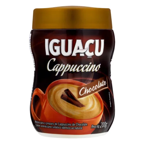 Cappuccino Solúvel Chocolate Iguaçu Pote 200g - IGUACU